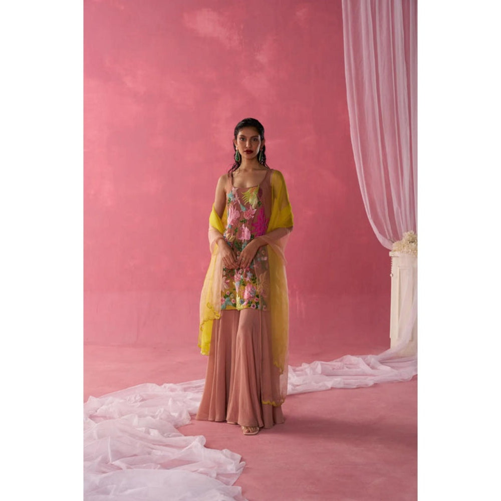 Rukinder Kumar Sunshine Dream Kurta with Sharara and Dupatta