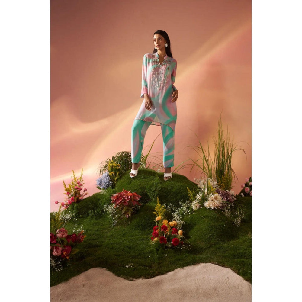 Rukinder Kumar Dye Print Kurta with Pant