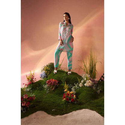 Rukinder Kumar Dye Print Kurta with Pant