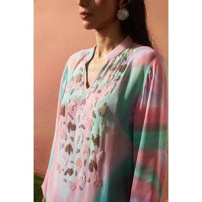Rukinder Kumar Dye Print Kurta with Pant