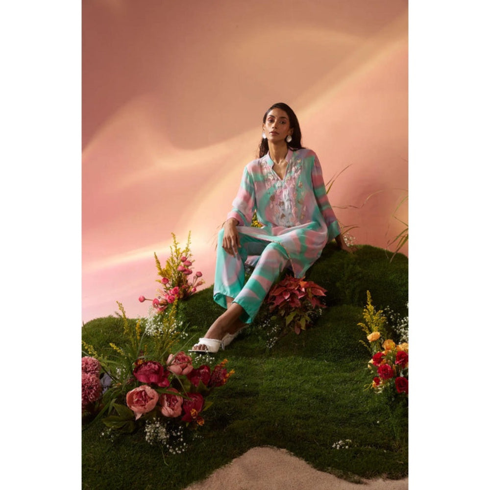 Rukinder Kumar Dye Print Kurta with Pant