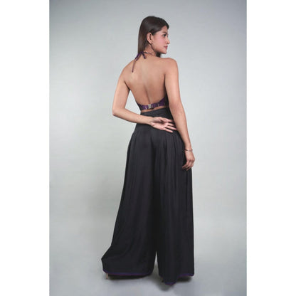 Rukinder Kumar Kanjivaram Crop Top with Jacket and Pant