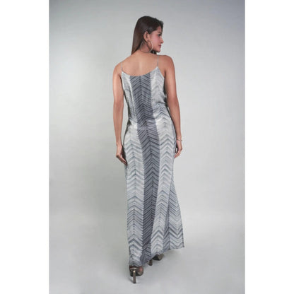 Rukinder Kumar Black Shibori Cape and Knotted Maxi Dress
