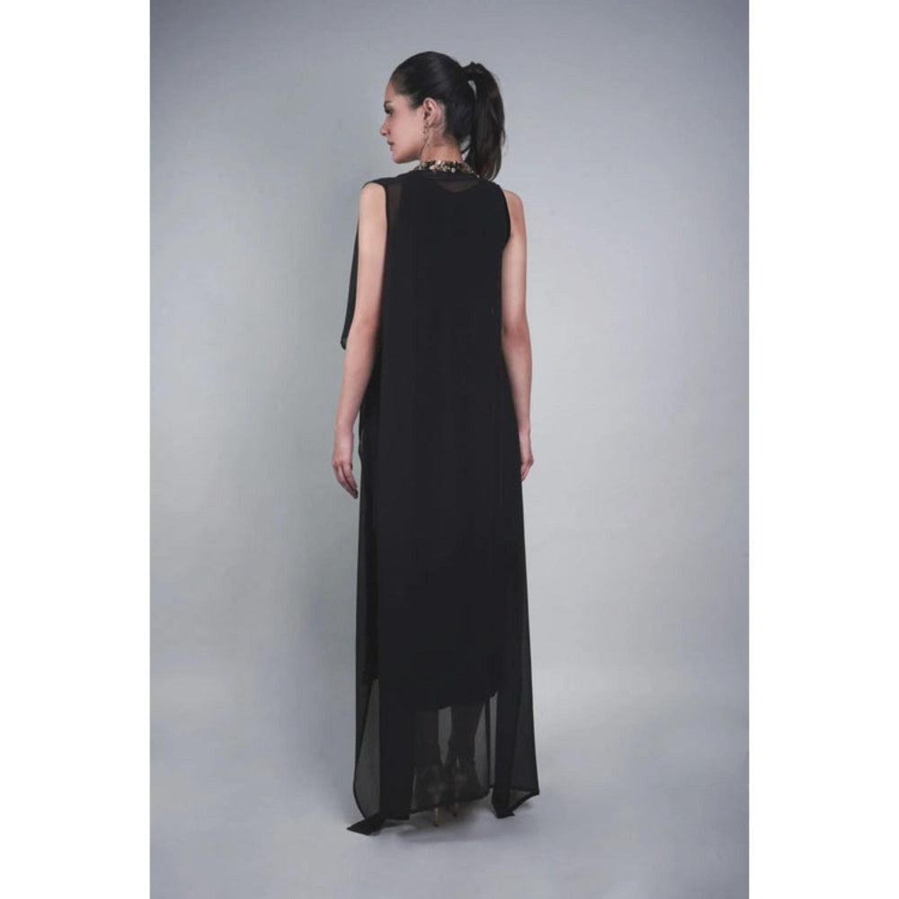 Rukinder Kumar Metal Cape with Maxi Dress