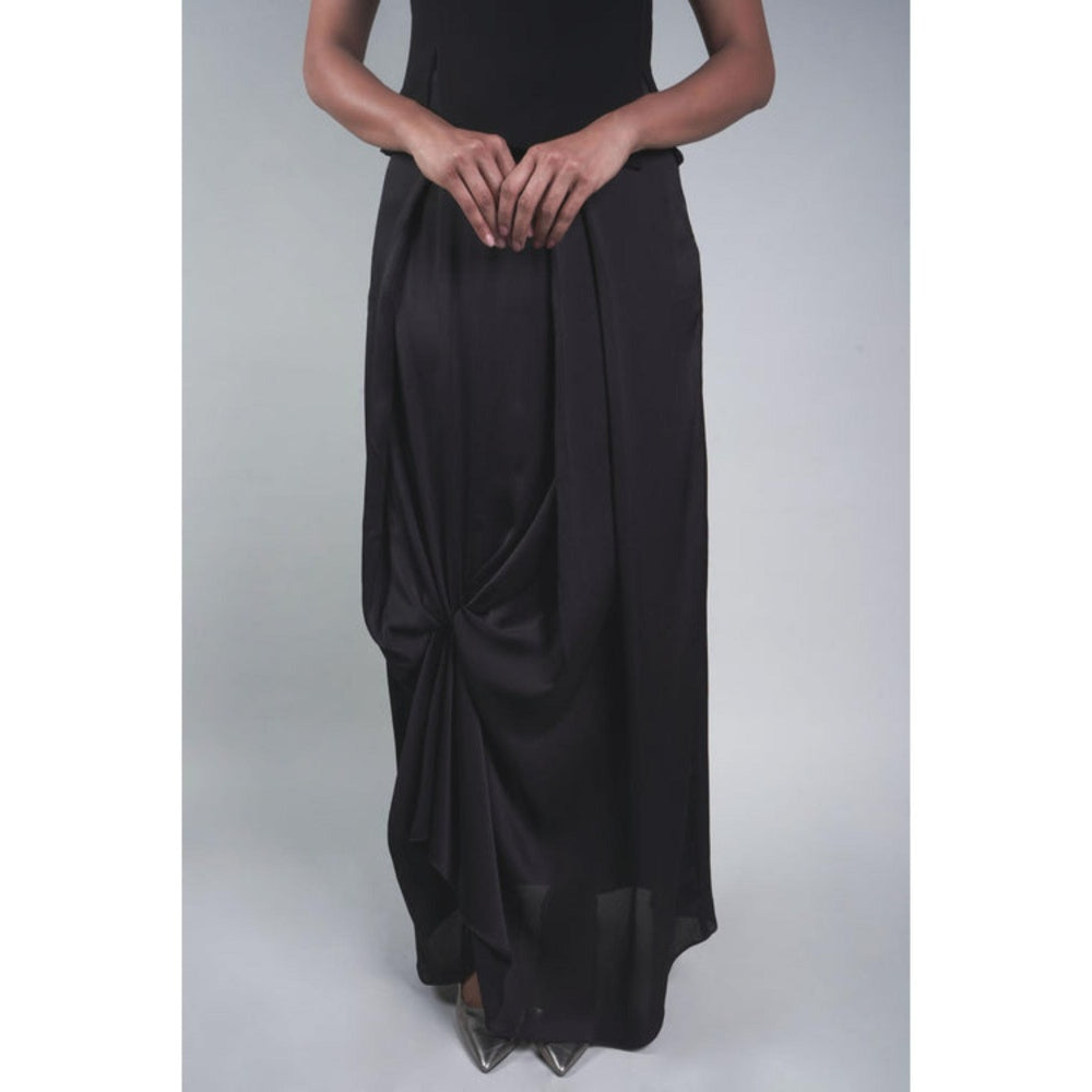 Rukinder Kumar Black Knotted Skirt