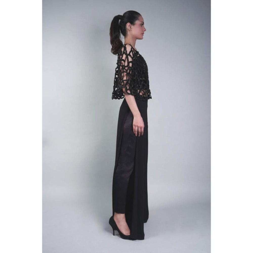Rukinder Kumar Black Knotted Skirt