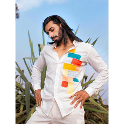 Runit Gupta Men Fab Fringes Shirt