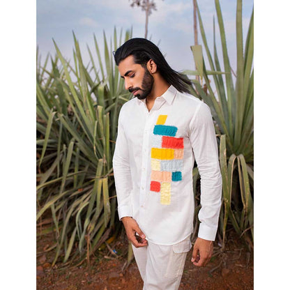 Runit Gupta Men Fab Fringes Shirt