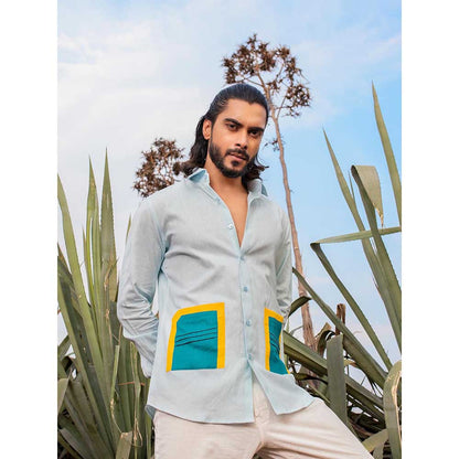 Runit Gupta Men Cool Blue Shirt