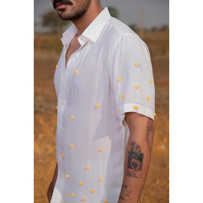 Runit Gupta Men Tangy White Shirt