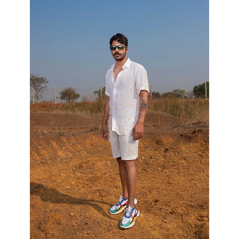 Runit Gupta Men Tangy White Shirt