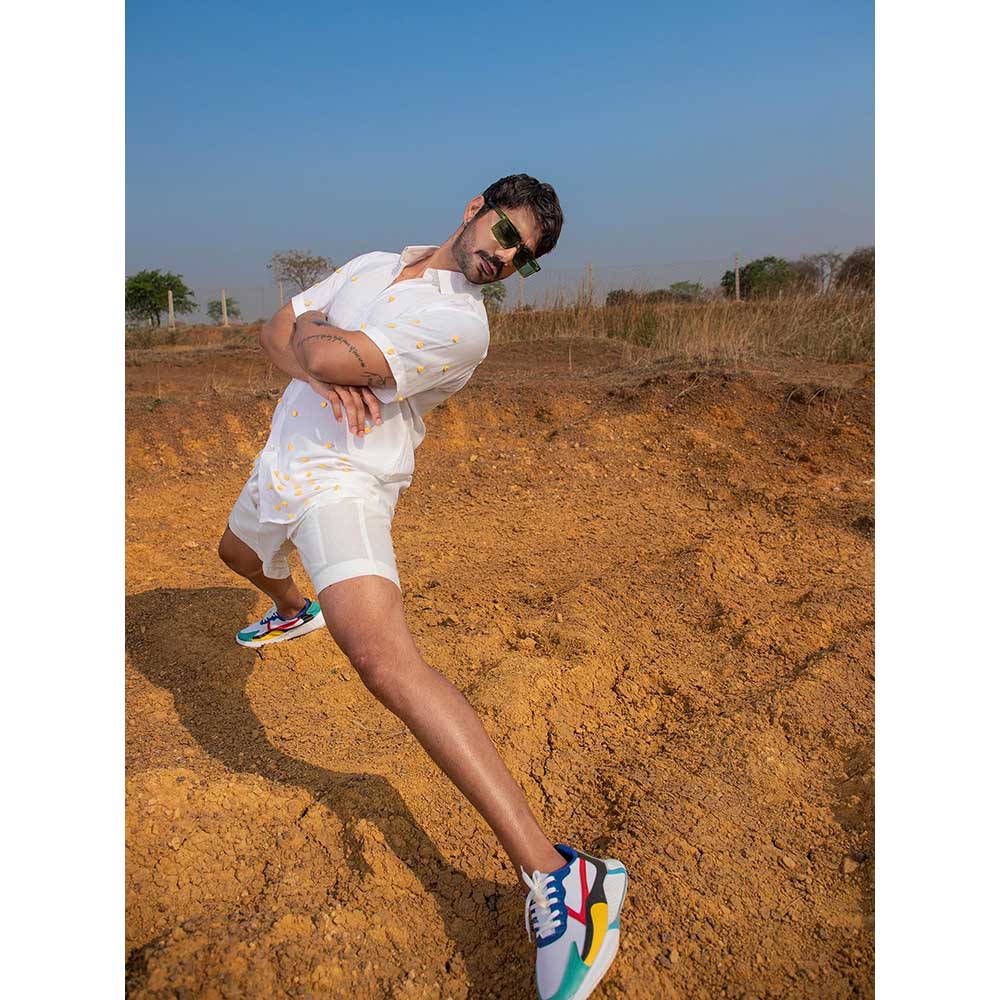 Runit Gupta Men Tangy White Shirt