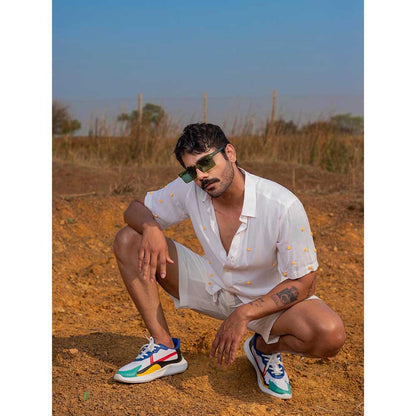 Runit Gupta Men Tangy White Shirt