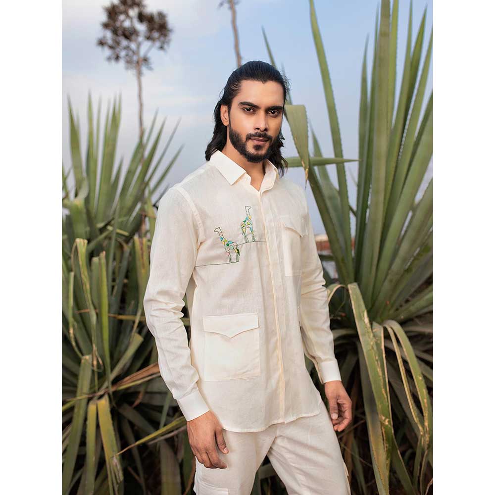 Runit Gupta Men Pastel Giraffe Shirt