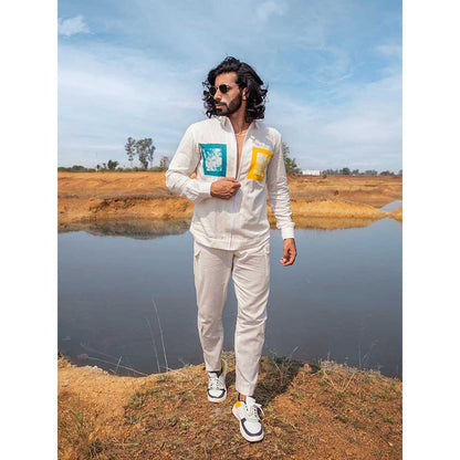 Runit Gupta Men Pocket Splash Shacket