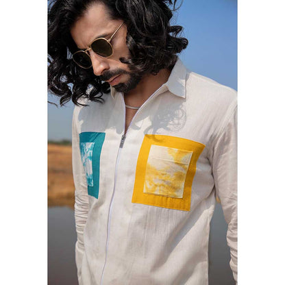 Runit Gupta Men Pocket Splash Shacket