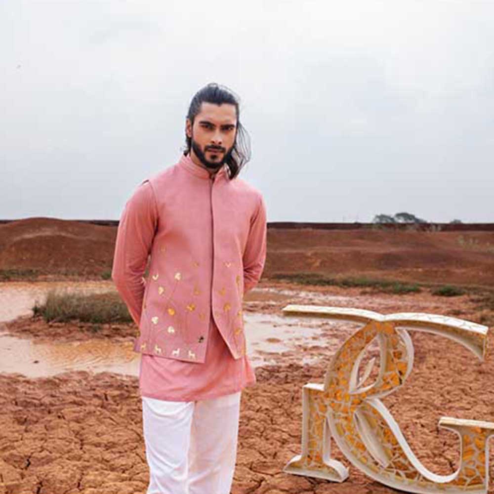 Runit Gupta Dusty Onion Bundi Jacket