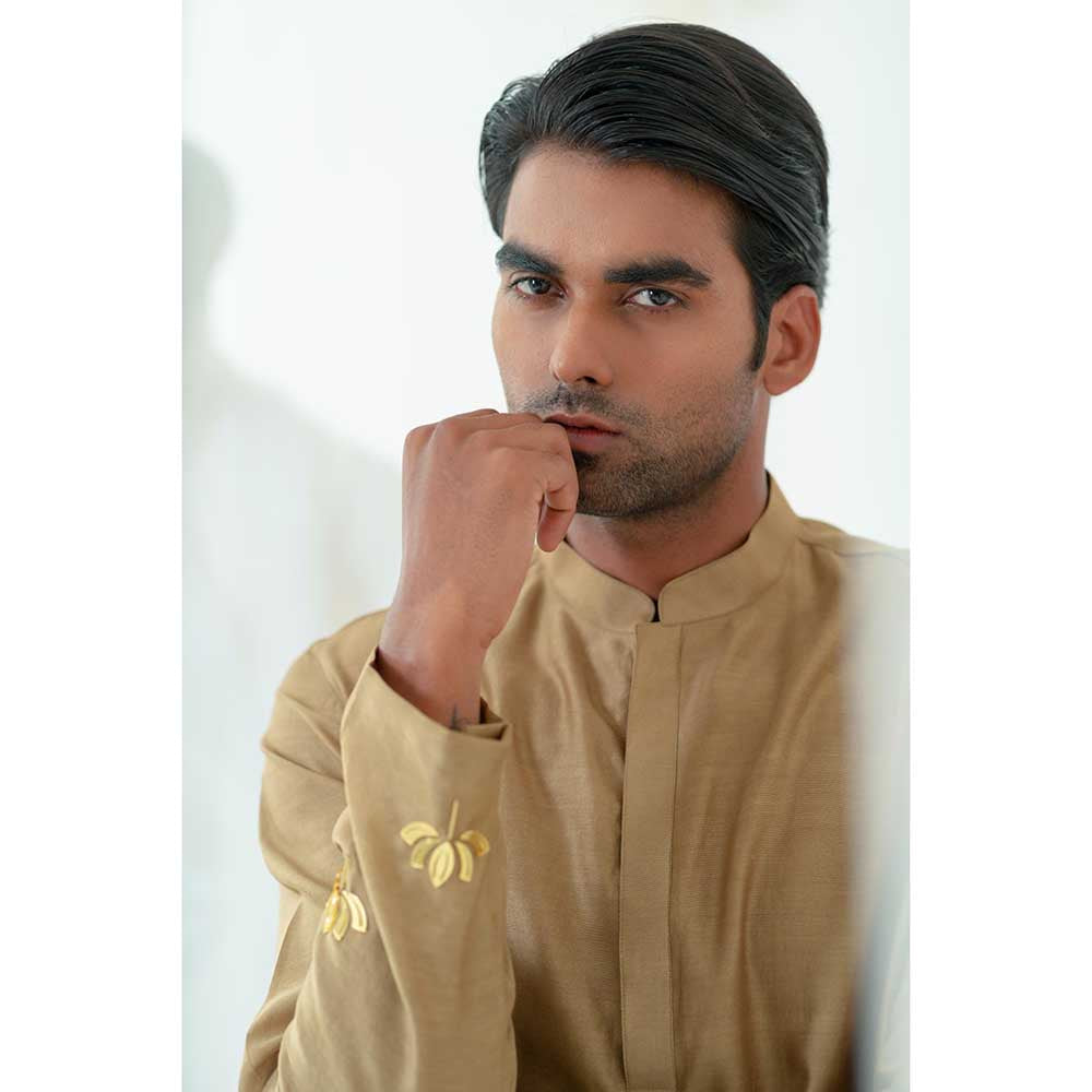 Runit Gupta Lotus Bliss Kurta with Churidar (Set of 2)