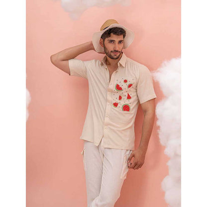 Runit Gupta Beige Watermelon Shirt