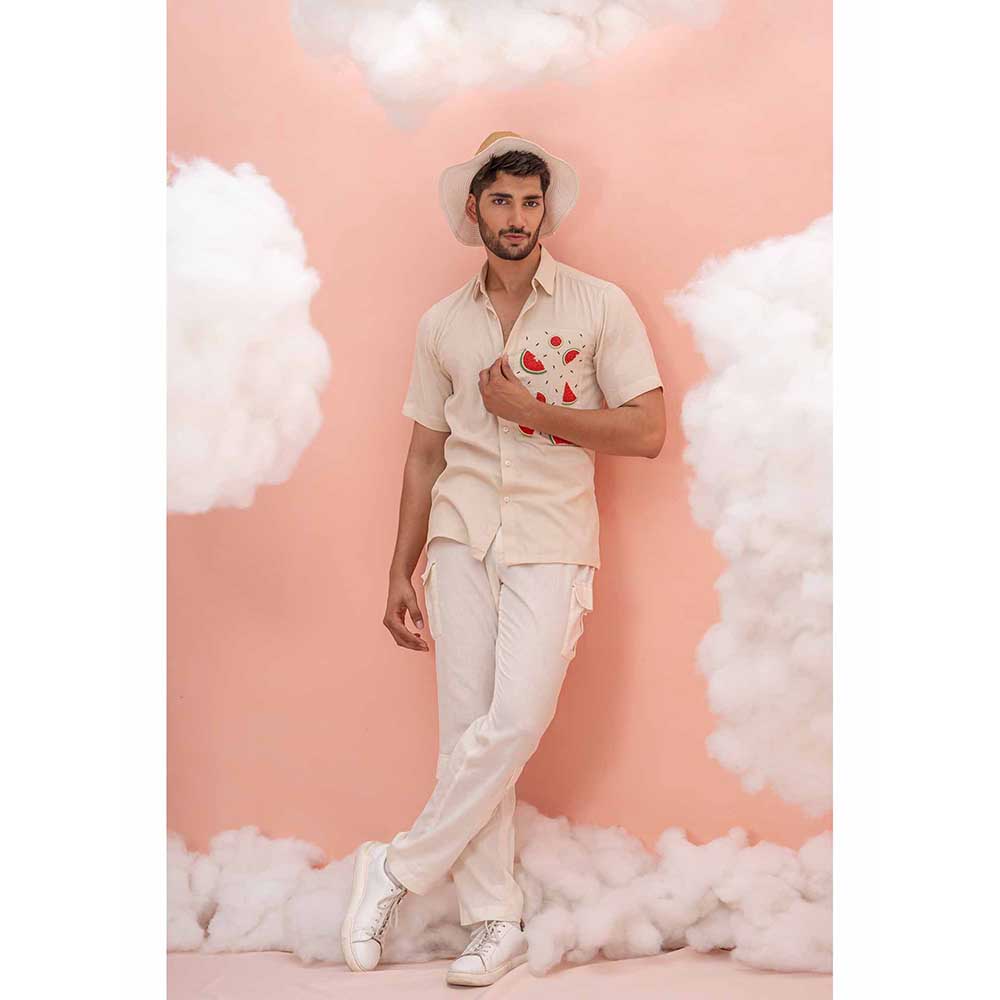 Runit Gupta Beige Watermelon Shirt