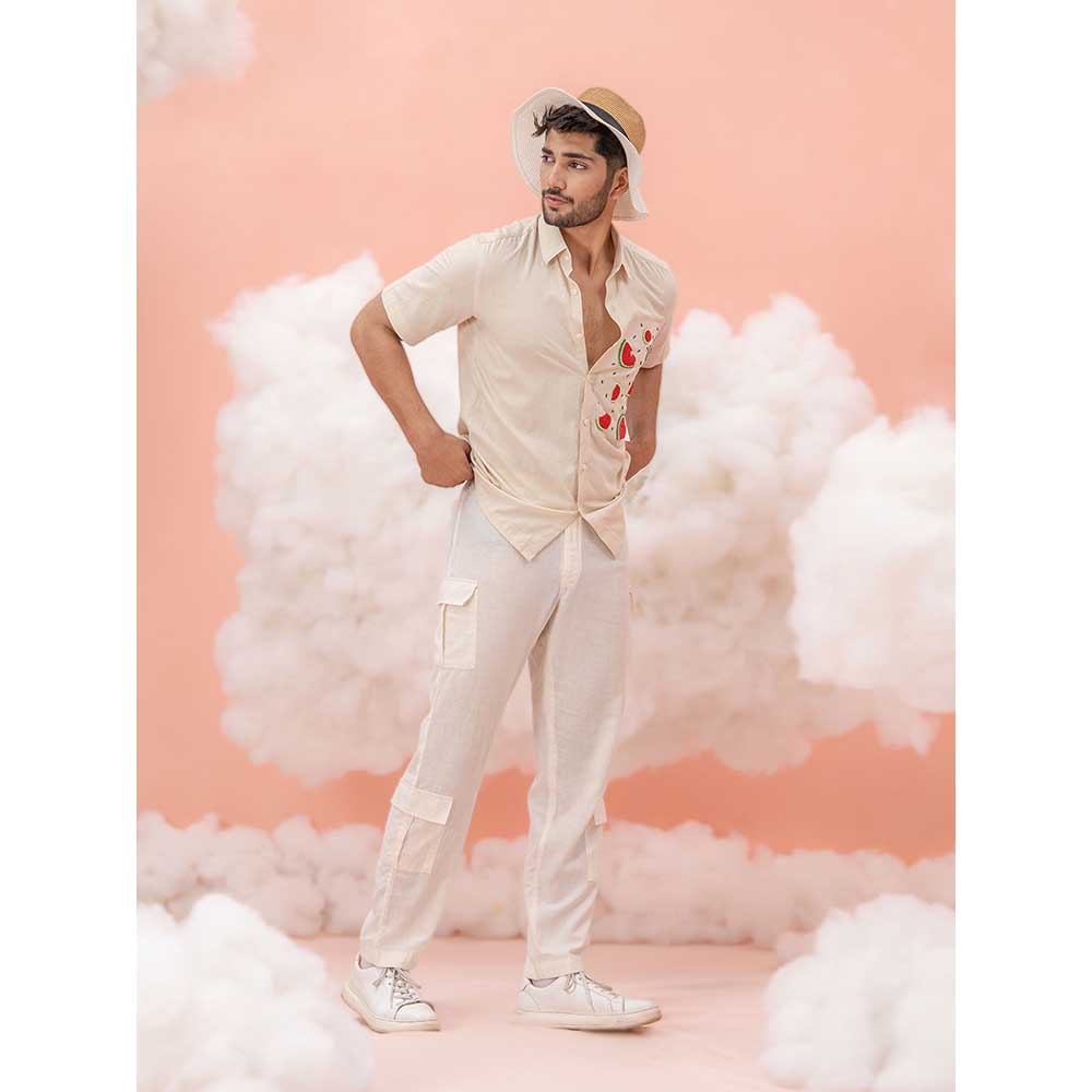 Runit Gupta Beige Watermelon Shirt