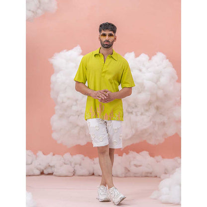 Runit Gupta Green Cactus Coral Polo T-Shirt