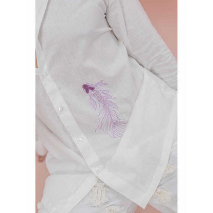 Runit Gupta White Fish Shirt