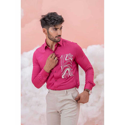 Runit Gupta Pink Wave Off Shirt