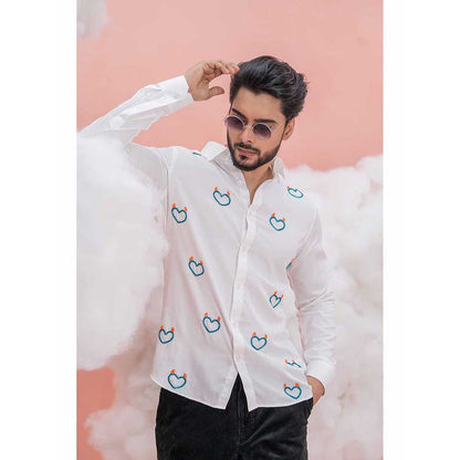 Runit Gupta White Devil Heart Shirt