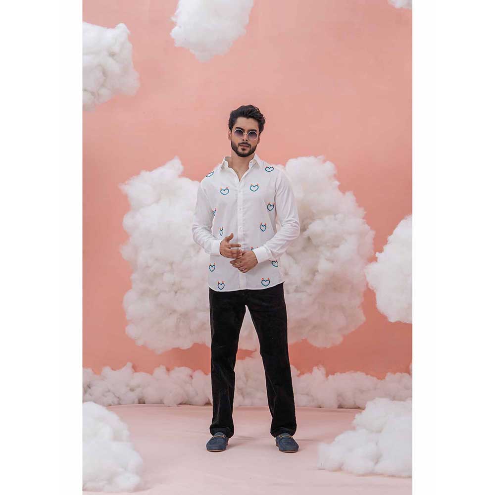 Runit Gupta White Devil Heart Shirt