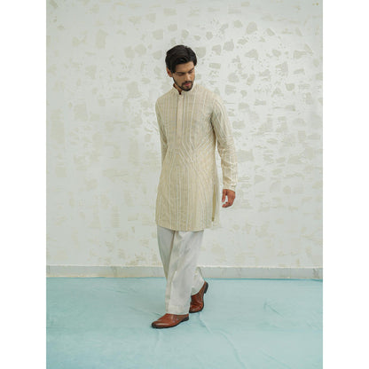 Runit Gupta Abstract Geometry Kurta with Pyjama
