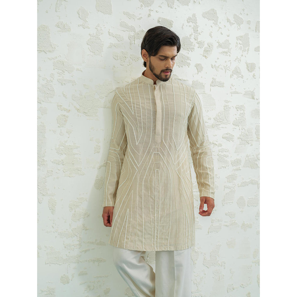 Runit Gupta Abstract Geometry Kurta with Pyjama