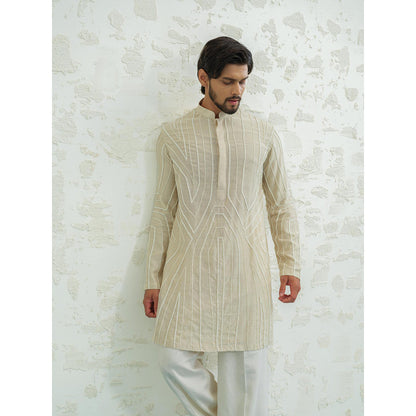 Runit Gupta Abstract Geometry Kurta with Pyjama