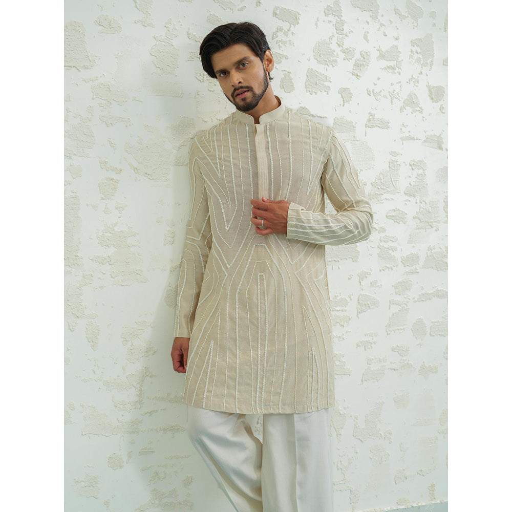 Runit Gupta Abstract Geometry Kurta with Pyjama