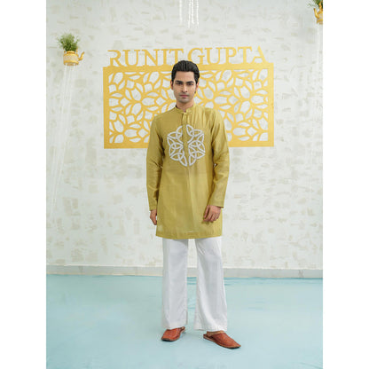 Runit Gupta Fresh Moss Infinity Kurta with Pyjama