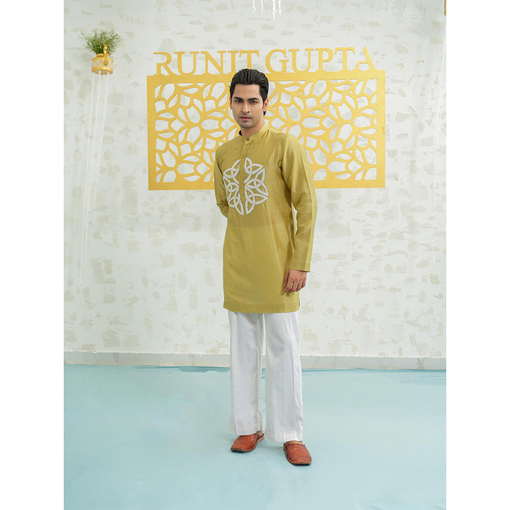 Runit Gupta Fresh Moss Infinity Kurta with Pyjama