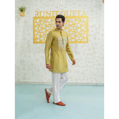 Runit Gupta Fresh Moss Infinity Kurta with Pyjama