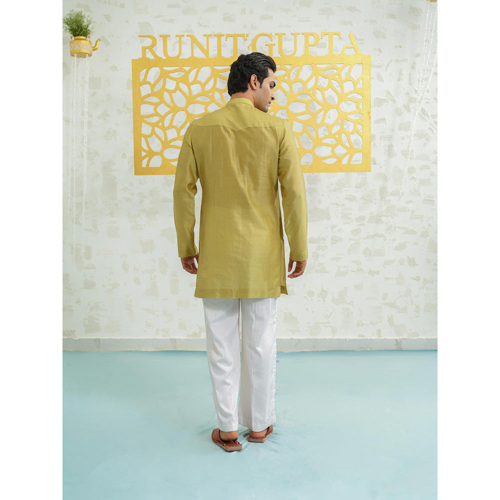 Runit Gupta Fresh Moss Infinity Kurta with Pyjama