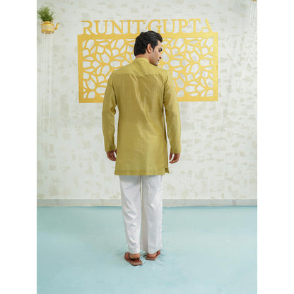 Runit Gupta Fresh Moss Infinity Kurta with Pyjama