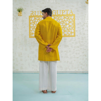 Runit Gupta Marigold Peeta Patch Kurta with Pyjama
