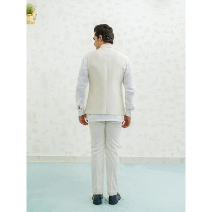 Runit Gupta Blue Ombre Flap Nehru Jacket