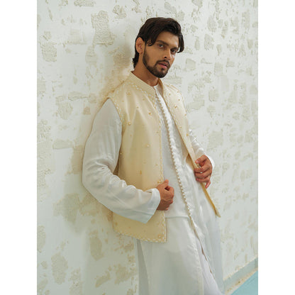 Runit Gupta Cream Button Nehru Jacket
