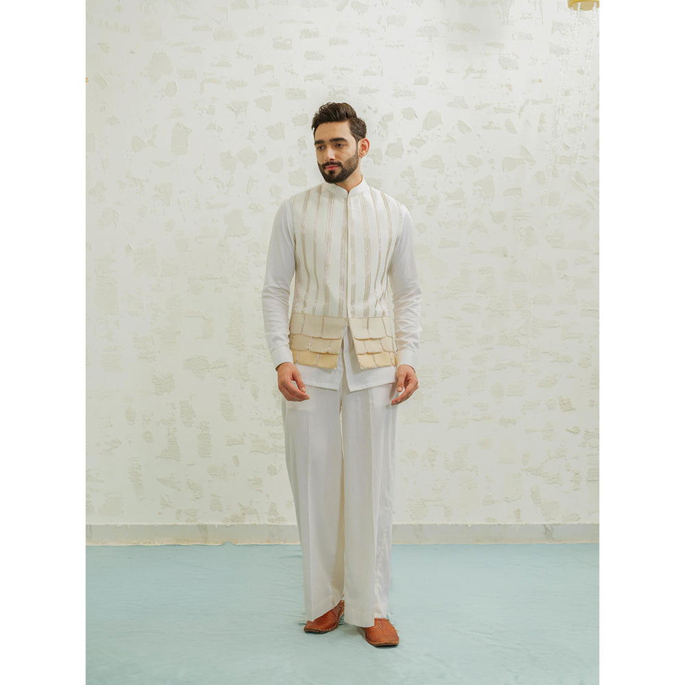 Runit Gupta Beige Nehru Jacket