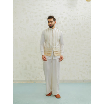 Runit Gupta Beige Nehru Jacket
