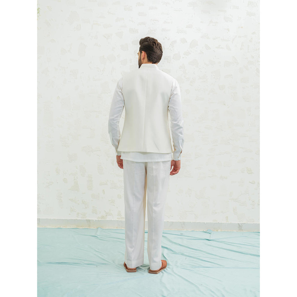 Runit Gupta Beige Nehru Jacket