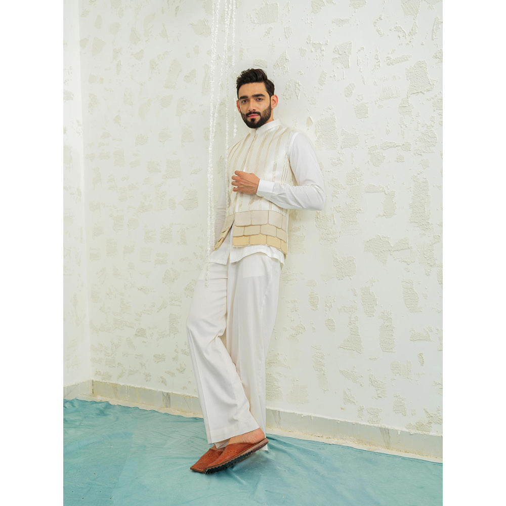 Runit Gupta Beige Nehru Jacket