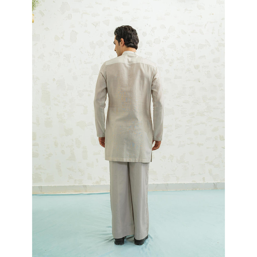 Runit Gupta Flamingo Rays Kurta with Pyjama and Nehru Jacket