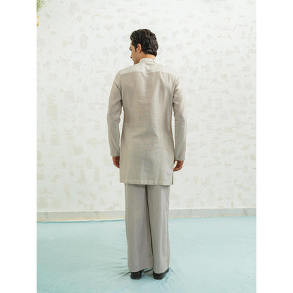Runit Gupta Flamingo Rays Kurta with Pyjama and Nehru Jacket