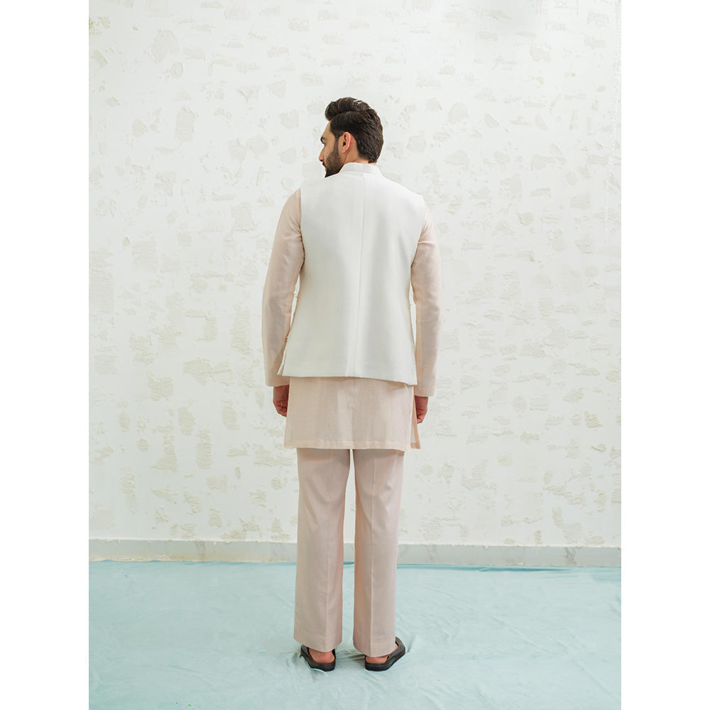 Runit Gupta Multiarc Ivory Kurta with Pyjama and Nehru Jacket