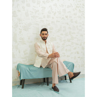 Runit Gupta Multiarc Ivory Kurta with Pyjama and Nehru Jacket